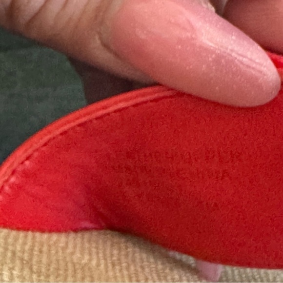 Etienne Aigner Kitten Heeled Sandals Women's 7 Red Floral Summer Boho - Picture 8 of 10